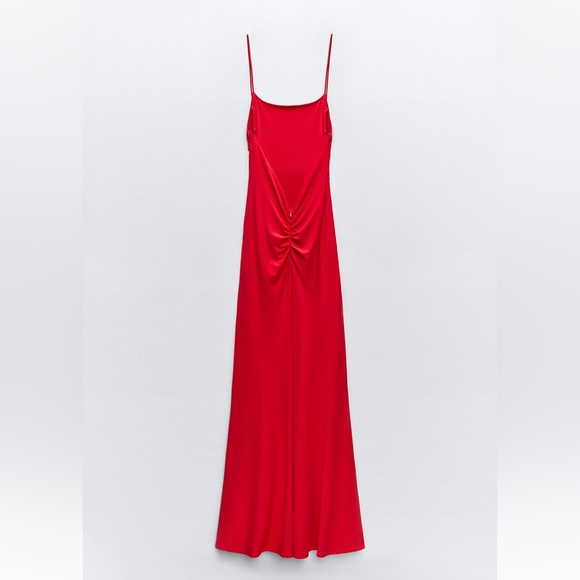 Zara Red Backless Dress - Picture 6 of 7